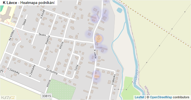 K Lávce - mapa podnikání