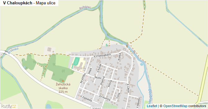 V Chaloupkách - mapa ulice