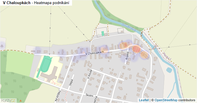 V Chaloupkách - mapa podnikání