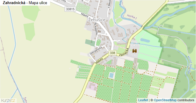 Zahradnická - mapa ulice