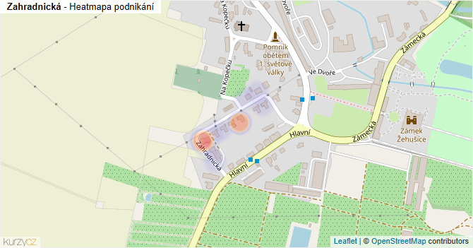 Zahradnická - mapa podnikání