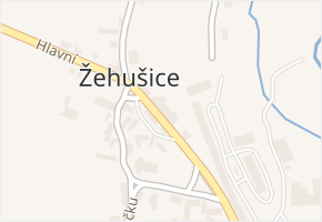 Žehušice v obci Žehušice - mapa části obce