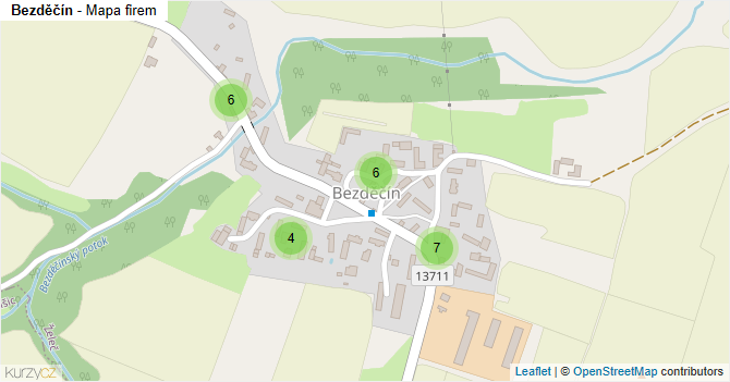 Bezděčín - mapa firem