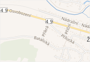 Příkrá v obci Želechovice nad Dřevnicí - mapa ulice