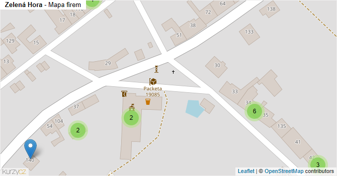 Zelená Hora - mapa firem