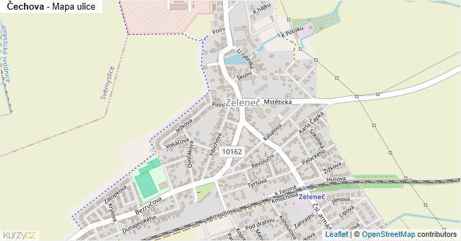Čechova - mapa ulice
