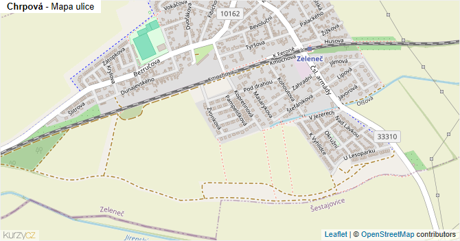 Chrpová - mapa ulice