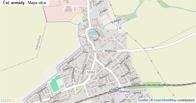 Čsl. armády - mapa ulice