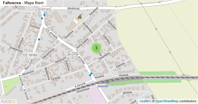 Faltusova - mapa firem