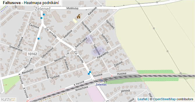 Faltusova - mapa podnikání