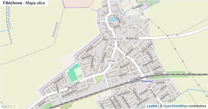 Fibichova - mapa ulice