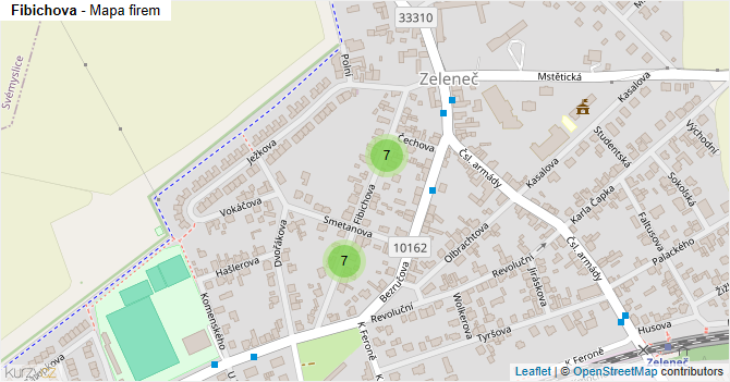 Fibichova - mapa firem