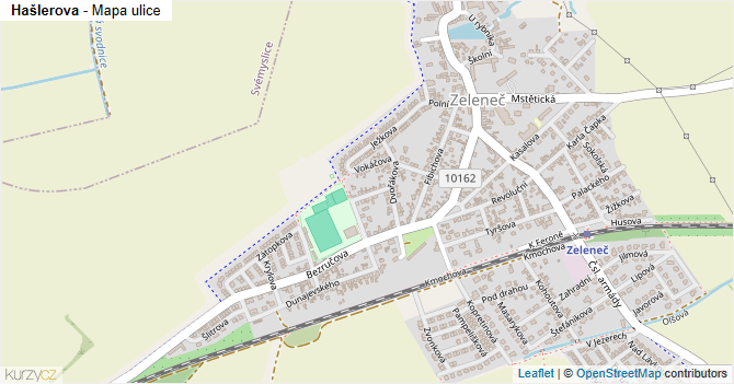Hašlerova - mapa ulice