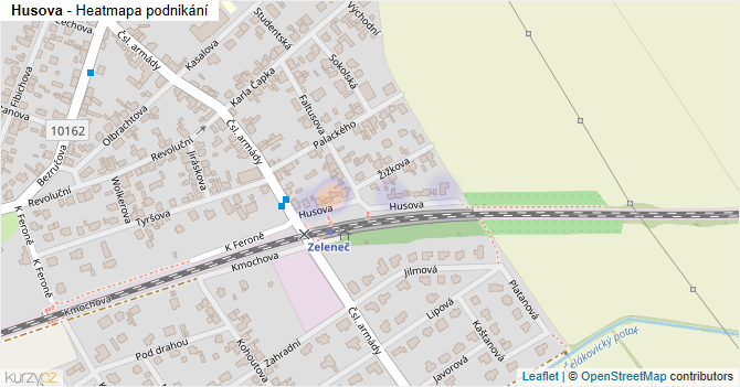 Husova - mapa podnikání