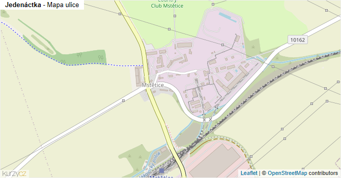 Jedenáctka - mapa ulice