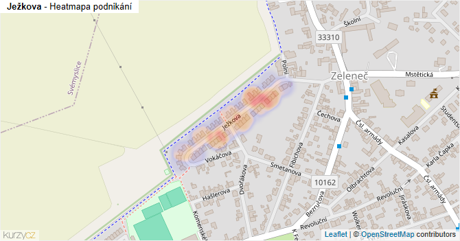 Ježkova - mapa podnikání