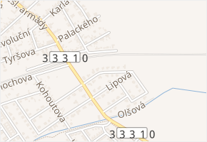 Jilmová v obci Zeleneč - mapa ulice