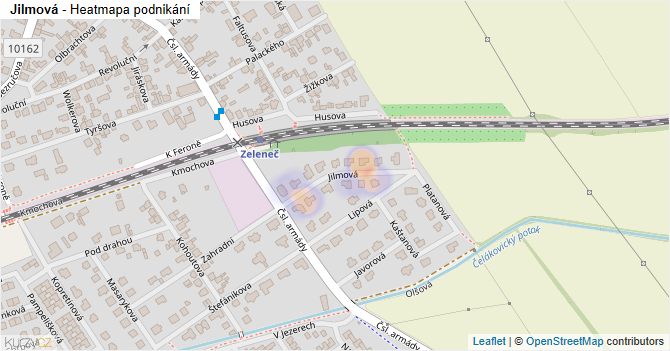 Jilmová - mapa podnikání