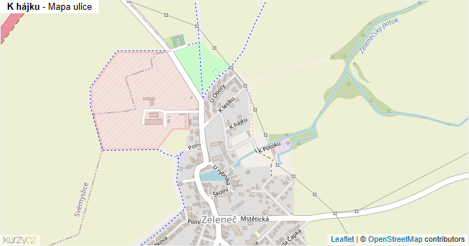 K hájku - mapa ulice