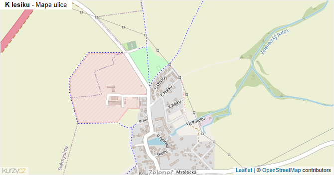 K lesíku - mapa ulice