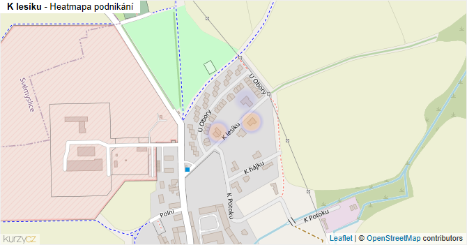 K lesíku - mapa podnikání