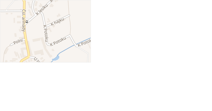 K Potoku v obci Zeleneč - mapa ulice