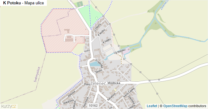 K Potoku - mapa ulice