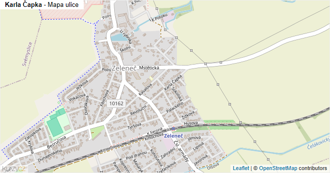 Karla Čapka - mapa ulice