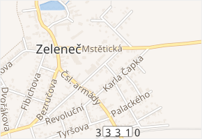 Kasalova v obci Zeleneč - mapa ulice