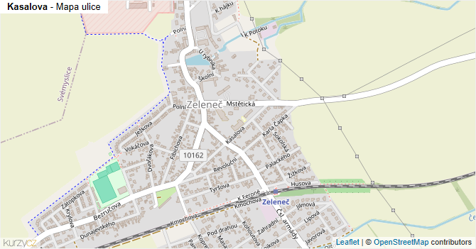 Kasalova - mapa ulice