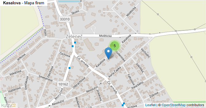 Kasalova - mapa firem