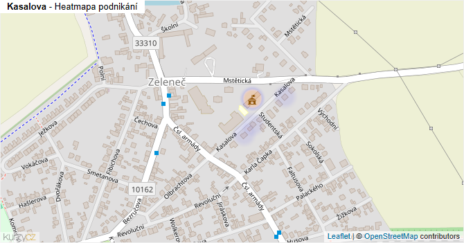 Kasalova - mapa podnikání