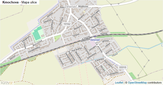 Kmochova - mapa ulice