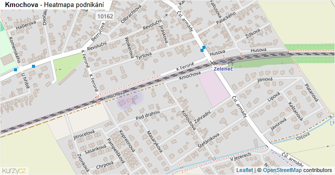 Kmochova - mapa podnikání