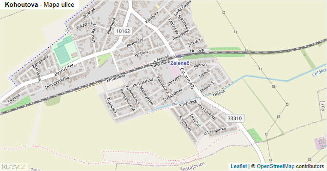 Kohoutova - mapa ulice
