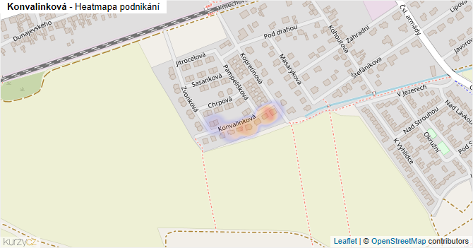 Konvalinková - mapa podnikání