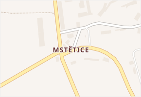 Mstětice v obci Zeleneč - mapa části obce