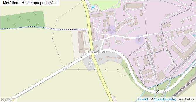 Mstětice - mapa podnikání