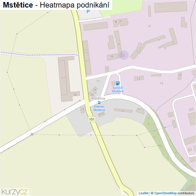 Mapa Mstětice - Firmy v části obce.
