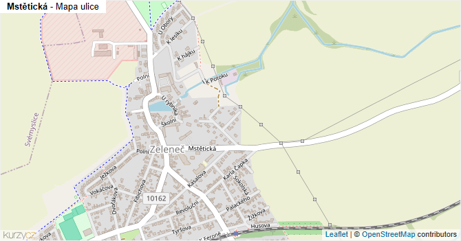 Mstětická - mapa ulice