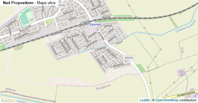 Nad Propustkem - mapa ulice
