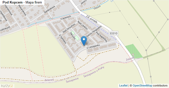 Pod Kopcem - mapa firem