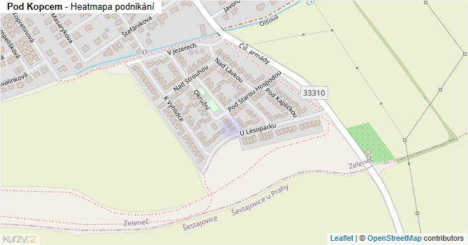 Pod Kopcem - mapa podnikání
