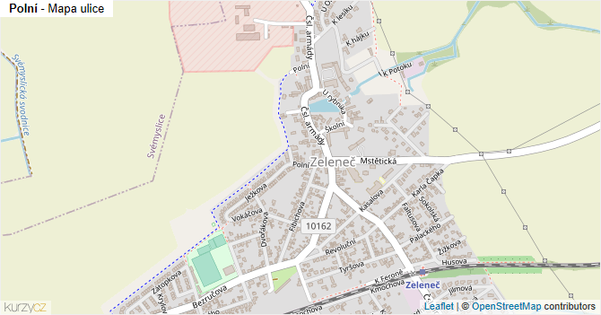 Polní - mapa ulice