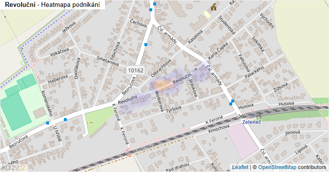 Revoluční - mapa podnikání