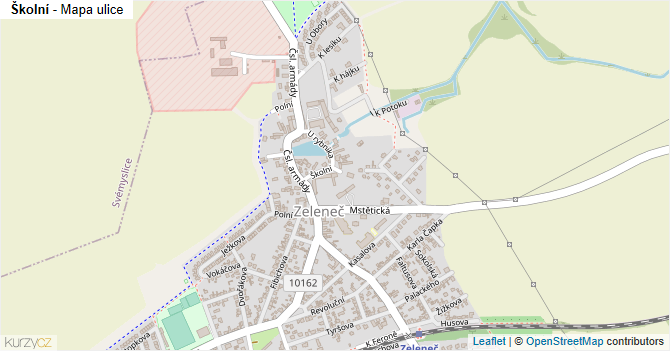 Školní - mapa ulice