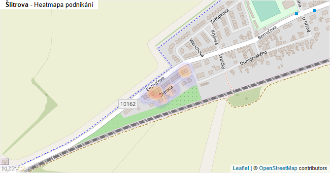 Šlitrova - mapa podnikání