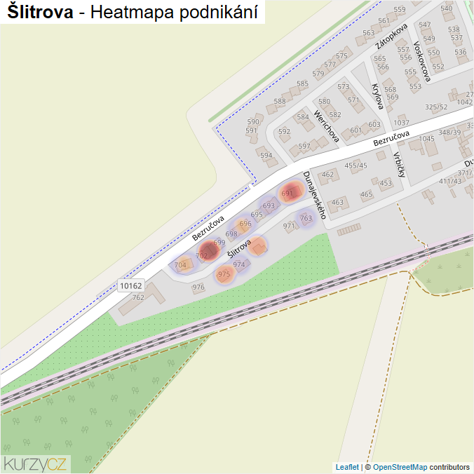 Mapa Šlitrova - Firmy v ulici.
