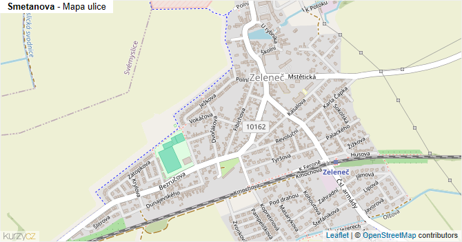 Smetanova - mapa ulice