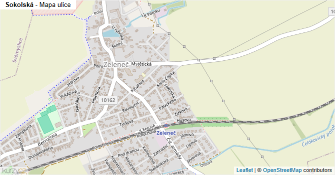 Sokolská - mapa ulice